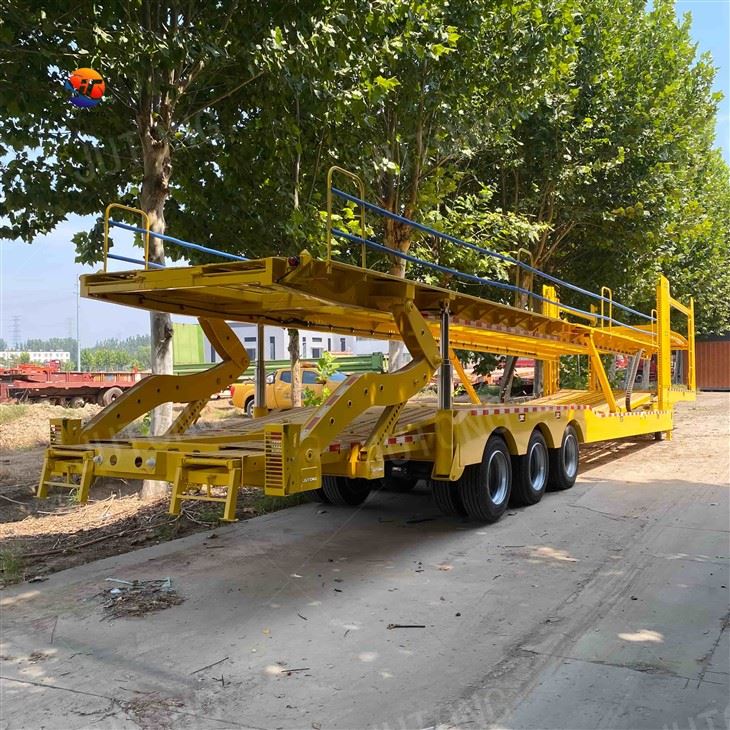 Semiremolc hidràulic de transport de vehicles de -coberta doble